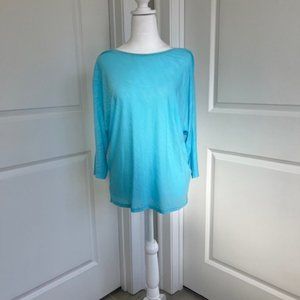 WHITE HOUSE BLACK MARKET AQUA TOP - SIZE SMALL